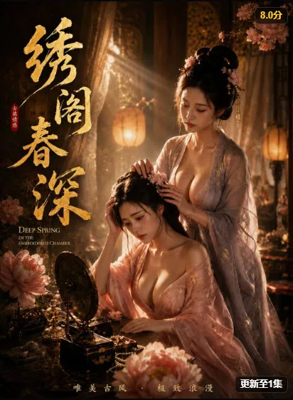 都市夜景题材短剧海报，外卖骑手与女子在雨中对视
